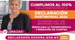 Cumple Sonora con 100% de declaraciones patrimoniales